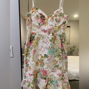 Astr Mirielle Floral Eyelet Dress